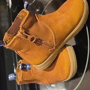 Cat & Jack Brown Ankle Boots Casual Inside Zipper For Easy On